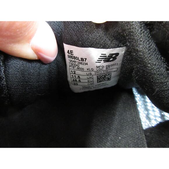 USED New Balance mens 680 V7 Running Shoe 12 X-Wide Black/Star Glo - Picture 5 of 7